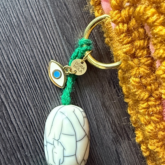 Floral Beaded Crossbody Clutch - Pink & Mustard - Picture 7 of 9